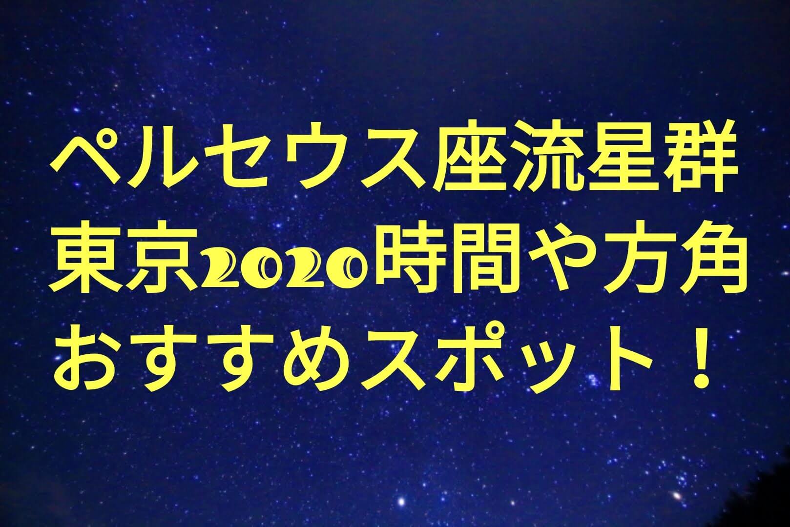 ペルセウス座流星群東京のピーク時間や方角は おすすめスポット 観測場所も パパママハック